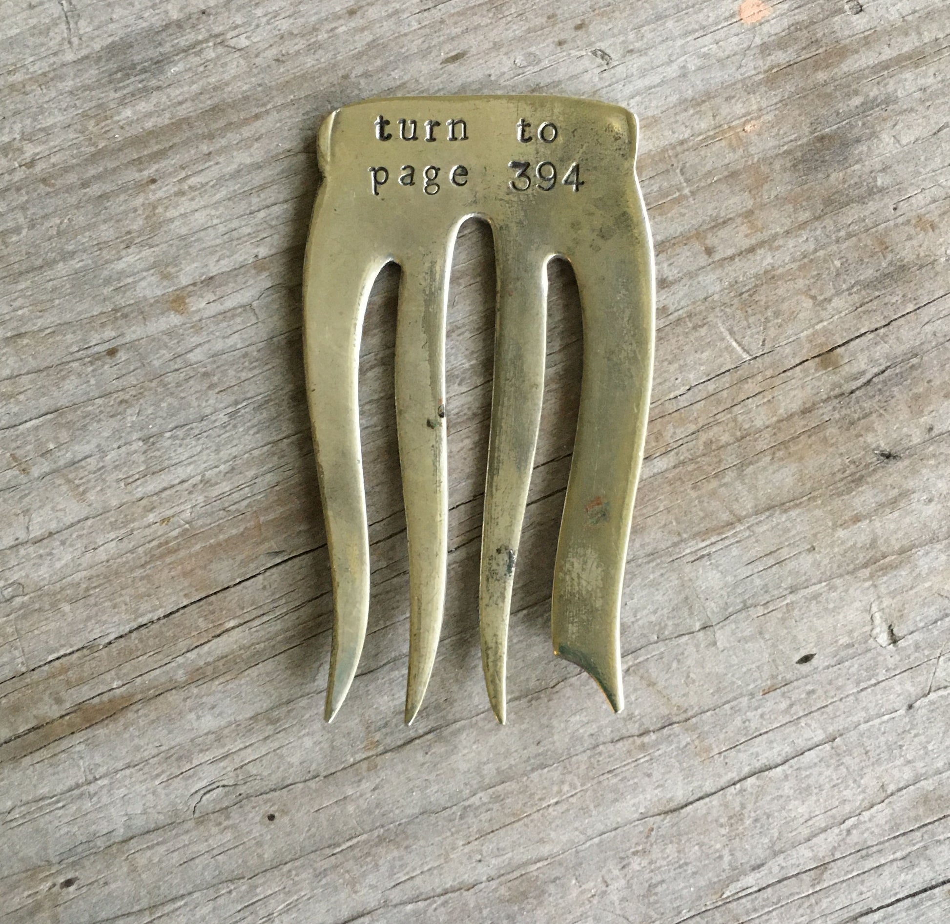 Harry Potter Bookmark Handstamped with Professor Snape quote TURN TO PAGE 394
