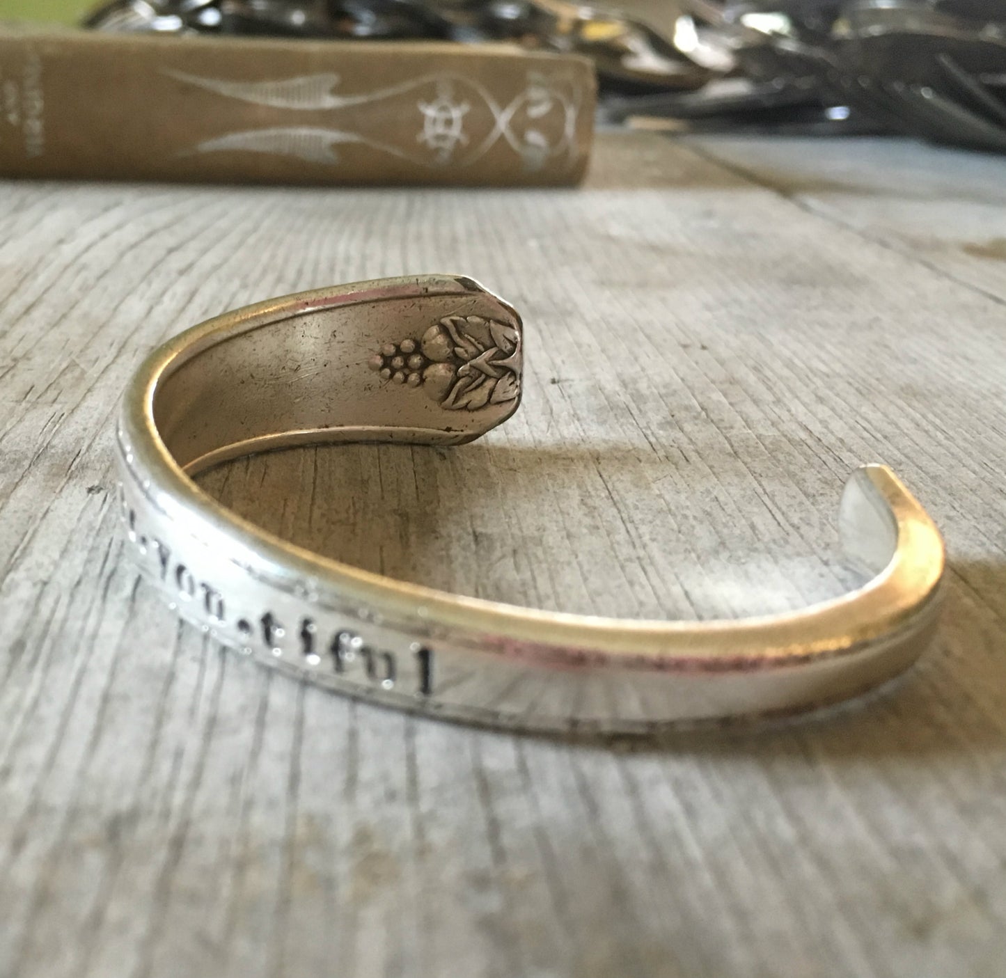 Spoon Cuff Bracelet - BE.YOU.TIFUL - BORDEAUX - #3977