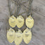 Multiple VINTAGE SOUL hand-stamped spoon necklaces showing vintage pickup truck charm detail and reclaimed silverware design