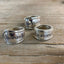 Another view of a trio of WANDER handmade spoon rings made from upcycled vintage silverware 