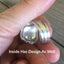 Inside design detail of Duchess sterling silver spoon ring - Sterling spoon ring - handcrafted from upcycled vintage silverware - Laughing Frog Studio