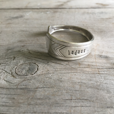 Handstamped Spoon Cuff Bracelet