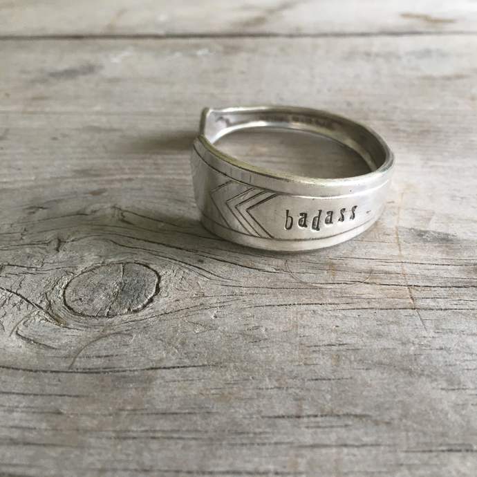 Handstamped Spoon Cuff Bracelet