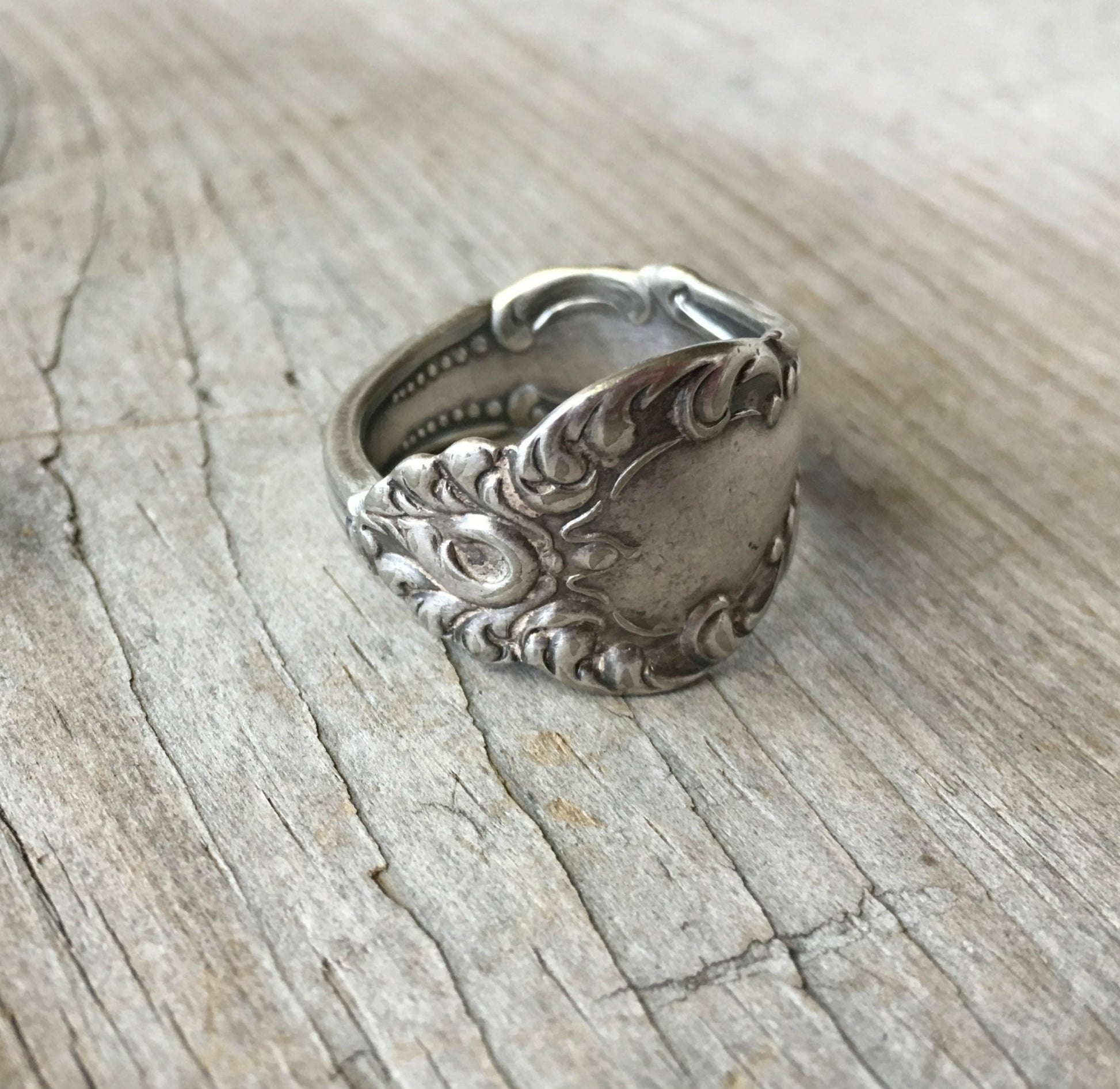 Upcycled Spoon Ring from Antique Spoon William A. Rogers Carlton 1898
