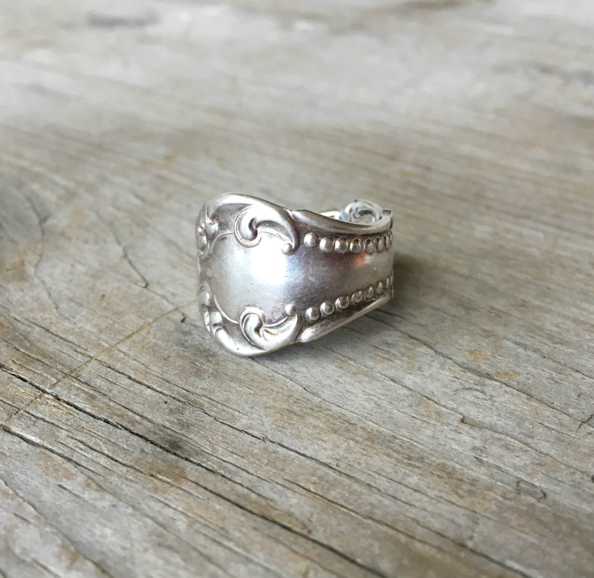 Spoon Ring from Antique Spoon William A. Rogers Carlton 1898