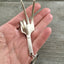 upcycled fork keychain symbol peace