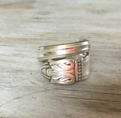 Spoon Ring Coil Wrap Danish Princess Size 8