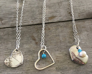 Fork Tine Heart Necklace - #3502