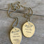 Multiple JESUS TAKE THE WHEEL stamped spoon necklaces with vintage truck charms showing one-of-a-kind handcrafted designs