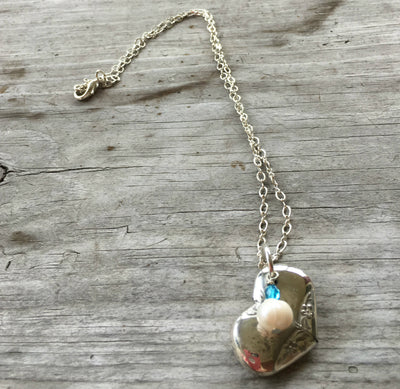 SALE Knife Handle Heart Necklace - #3684A