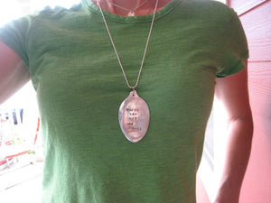 Stamped Spoon Necklace - THESE ARE NOT MY EYES - #0786