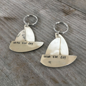 Spoon Sailboat Artisan Keychain - Made to Order