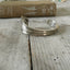 Silverware cuff bracelet made from serving spoon stamped peace