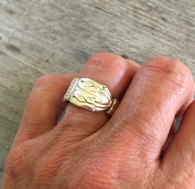 Spoon Ring Size 7 shown on Model