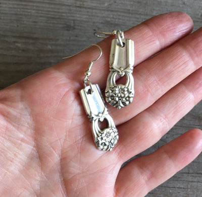 Spoon Earrings Eternally Yours Shown in Hand for Scake